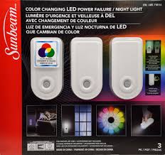 Sunbeam Color Changing Led Power Failure Night Light 3 Pack Walmart Com Walmart Com