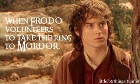When Frodo Volunteers To Take The Ring To Mordor