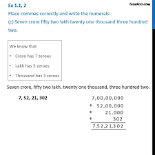So, for example, for 2,500 we write and say: Ex 1 1 2 Place Commas Correctly And Write Numerals A Seventy