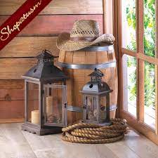 Cute little rustic garden lanterns to light up those al fresco garden parties and suppers. 24 Monticello Small Rustic Candle Lanterns Wood Stately Centerpieces