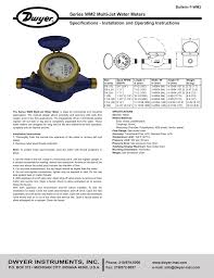 Dwyer Wm2 Water Meter Manual Pdf Manualzz Com