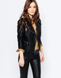 Pimkie Zip Detail Faux Leather Biker Jacket At Asos Com Leather Jackets Women Faux Leather Biker Jacket Leather Jacket Style