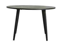 Midcentury danish xl dining table by johannes andersen for uldum 1960s. Nordal Hau Round Dining Table Black Living And Co