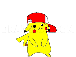 Draw the left one going up vertically and draw the right one horizontally to give. How To Draw Gangster Pikachu Pikachu From Pokemon Step By Step Drawing Guide By Croc02 Dragoart Com