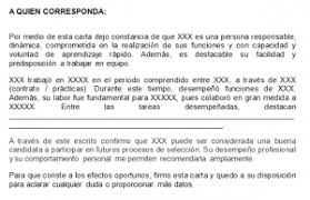 Check spelling or type a new query. Ejemplo De Carta De Recomendacion Estandar Referencia