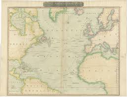 Chart Of North Atlantic Ocean Thomson 1817