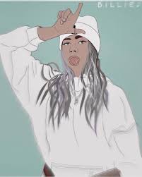 Eilish's career began very innocently. Billie Cartoon Billieeilish