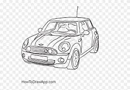 Coloring pages holidays nature worksheets color online kids games. Drawing Of The Mini Cooper Car Coloring Pages Easy Mini Cooper Drawing Clipart 5324206 Pikpng