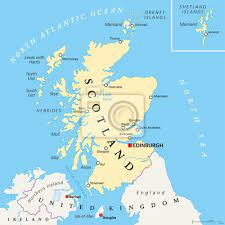 Reisen bedeutet herauszufinden, dass alle unrecht haben mit dem, was sie über andere länder denken. (aldous huxley) Unabhangige Schottland Politische Karte Mit Hauptstadt Edinburgh Wandposter Poster Nordirland Ec Hebrides Myloview De