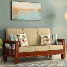 Kendalwood Furniture Solid Wood 3 Seater Wooden Sofa Set For Living Room Furniture Fabric 3 Seater Sofa Price In India Buy Kendalwood Furniture Solid Wood 3 Seater Wooden Sofa Set For
