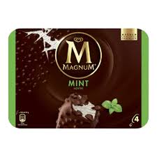 Glace Parfum Menthe Enrobee De Chocolat Au Lait X4 Magnum Menthe Chocolat Au Lait Magnum