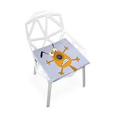 Tsweethome Comfort Memory Foam Square Chair Cushion Seat Cushion With Cartoon Surprised Dog Chair Pads For Hardwood Floors Dog Chair Chair Pads Chair Cushions