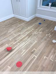 This is actually the second time we've painted wood floors. Diy Painted Hardwood Floor Offset Striped Design Part 1 Addicted 2 Decorating