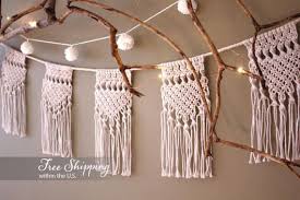 This macrame wall hanging pattern is easy enough for a confident beginner and beyond. Macrame Bunting Banner Boho Wedding Macrame Baby Shower Backdrop Nursery Bohemian Modern Macrame A Macrame Wall Art Large Macrame Wall Hanging Bunting