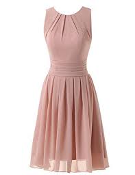 Sarahbridal Womens Knee Length Chiffon Bridesmaid Dress Us8 Blush Check This Awesome Product By Going To The Link At The Imag Dresses Fashion Evening Dresses