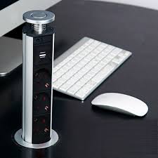 Steckdosen Buchsen Tischsteckdose Versenkbar 3 Fach Steckdose Steckdosenleiste Usb Kuche Dhl Heimwerker Elin Pens Ac Id
