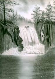 Maybe you would like to learn more about one of these? Waterfall Beautiful Landscape Drawing With Pencil Colour