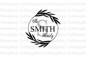 Download Wreath Family Monogram Graphic By Cutfilesgallery Creative Fabrica PSD Mockup Templates