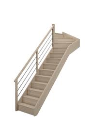 Escalier 1/4 tournant au départ, composé de 2 limons découpés avec l'intérieur évidé de forme triangulaire peint en gris anthracite ral 7016. Escalier 1 4 Tournant Haut Gauche Bois Hetre Soft Tubes 13 Marches Hetre L 80 Leroy Merlin