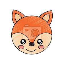 C'est parti pour voir des. Tete De Renard Animal Mignon Conception De Dessin Vectoriel Bebe Peintures Murales Tableaux Fox Adorable Peu Myloview Fr