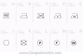 Hal ini terutama berlaku untuk baju berwarna merah. 4 Font Gambar Untuk Membuat Petunjuk Mencuci Pada Label Pakaian Computer 1001