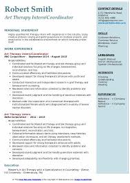 Massage therapy cover letter example. Art Therapy Intern Resume Samples Qwikresume