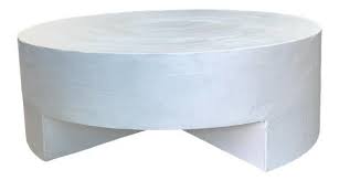 Mid Century Modern Round Raw Plaster Chunky Coffee Table Modern Round Coffee Table Cloth Paper Towels