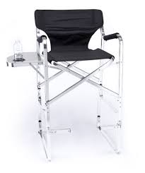 Deluxe Tall Director Chair W Side Table And Cup Holder Chair Directors Chair Lightweight Folding Chair