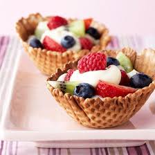 Fruity Waffle Bowls Recipe Waffle Bowl Food Fresh Fruit Recipes