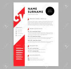 Creative resume templates make design simple and quick. Creative Cv Resume Template With Red Color Background Vector Royalty Free Cliparts Vectors And Stock Illustration Image 97283376