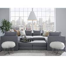 Sectional sofas create an ideal space for lounging in the living room. Dr Pitt 7 Pc Sectional Sofa Chambray Denim Family Room Sectional Slipcovered Sofa Sectional Sofa