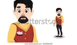 Cartoon Vector Man Formal Attire Standing Stock Vector (Royalty Free)  2650020169