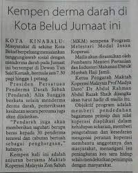 Kepentingan dan kebaikan menderma darah. Kempen Derma Darah Di Kota Belud Jumaat Ini