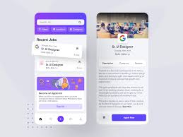 Job Finder App By Nasim For Ofspace Team On Dribbble In 2020 Mobile App User Interface Design App Development