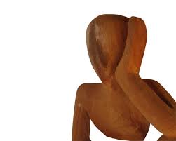 Escultura O Pensador Em Madeira No Elo7 Amizartes Emporio De Artesanatos 12f9ee2