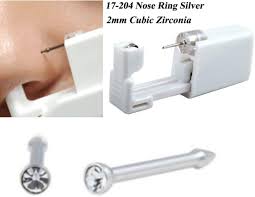 A professional job is usually a much safer, cleaner, and less painful experience. Amazon Com Disposable Sterile Ear Nose Piercing Kit Tool Stud Safety Portable Nose Piercing Kit Nose Silver White Home Audio Theater