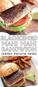 Fresh Juicy Smokey Spicy Blackened Mahi Mahi Sandwich Aka Dolphin Sandwich On A Kaiser Roll With Lettuce Tomato Diy Food Recipes Recipes Seafood Recipes