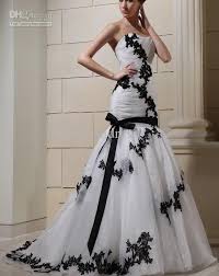 Best Selling Black And White Lace Ribbon Organza Sheath Wedding Dress Bridal Gown 2017 Dress Designer Dresses For Wedding Party From Missudress 126 64 Dhgate Black Lace Wedding Dress Black Lace Wedding