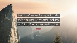 It can be tough to know exactly how to let go of anger and resentment. Buddha Quote Let Go Of Anger Let Go Of Pride When You Are Bound By Nothing