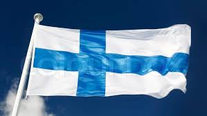 The coat of arms of finland is inset in the square. National Flag Of Finland Finland Flag Meaning History And Pictures