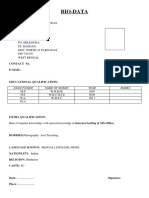 Resume bio data job free image on pixabay. Simple Biodata Format