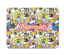 Aggretsuko Mouse Pad Office Angry Expression Mouse Pad Hello Kitty Items