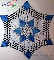 Inklingo Golden Wedding Ring Quilt Inklingo Quilting Lindafranz Goldenweddingring Wedding Ring Quilt Wedding Ring Quilt Templates Double Wedding Ring Quilt