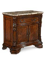 Bowery hill 2 drawer faux marble top nightstand in cappuccino bowery hill. Old World Marble Top Nightstand Art Furniture