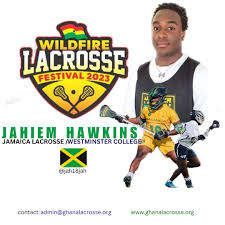 🇯🇲Jamaica & 🇺🇸Westminster College Lacrosse star Jaheim Hawkins  @jah18jah will be playing in Ghana after an impressive performance at the  World Lacrosse Men's Championship in San Diego with @jamaicalacrosse  🇬🇭🥍🌍🏝🔥#wildfirelacrossefestival #ghana