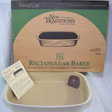New Pampered Chef Rectangular Baker 1310 Stoneware Baking Pan 9 X 13 Vanilla Pampered Chef Chef Baking Pans