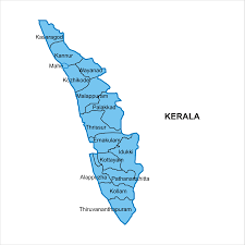 India political map shows all the states and union territories of india along with their capital cities. Kerala Map Graphic Vector Kerala Map Map Graphic Kerala Map Illustration