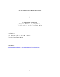 It was narrated from ibn 'abbas that the messenger of allah (ﷺ) said: The Principles Of Islamic Doctrines And Theology By Abdulmajeed Hassan Bello Issuu