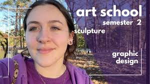 art school life ep5 || making a sculpture, designing graphic, flea market
