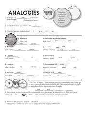 Though syllogism is easy topic, the students gets stuck in these puzzles and tend to do mistakes. Analogy Notes Copy Pdf Logic Puzzles Analogies Name Guided Notes Logic 1 Analogies Use To Discover Relationships Between Word Pairs Complete This Course Hero
